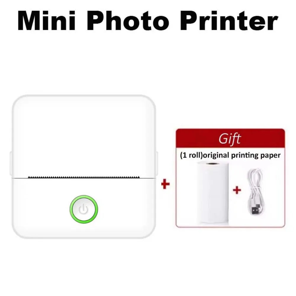 Portable Mini Thermal Printer Paper Photo Pocket Thermal Printer 58Mm Printing DIY Printer Home Office Use