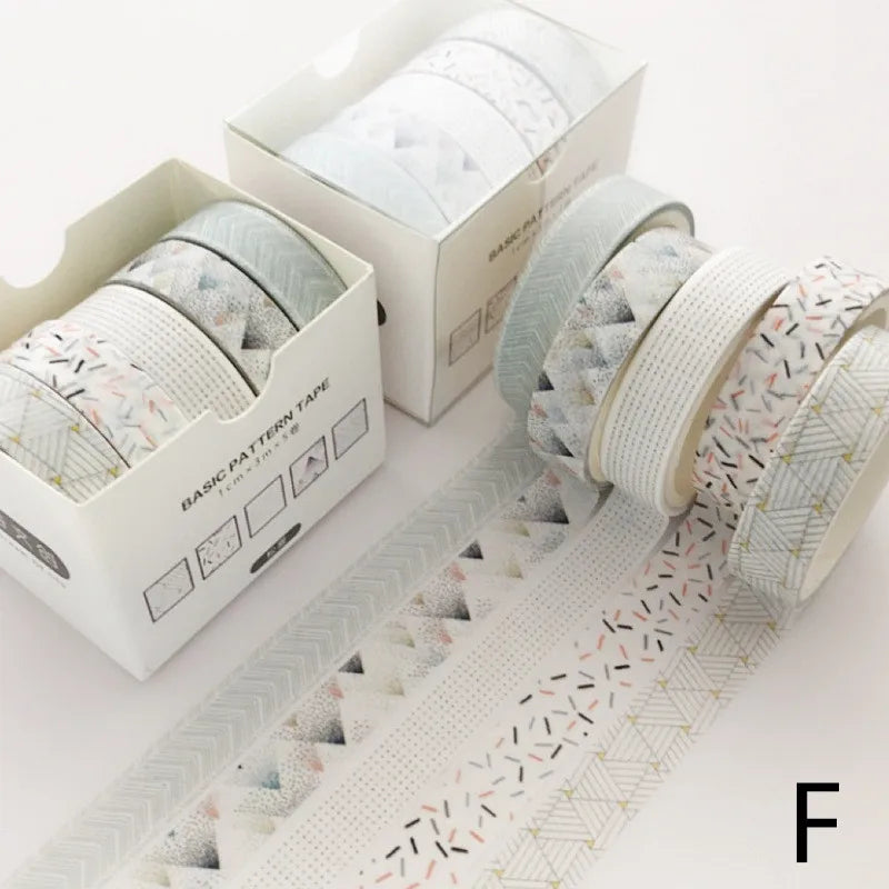 5 Pcs Moon Star Washi Tape Set Adhesive Decoration Stickers for Scrapbooking Diary Stationery School Supplies Starry Night Theme