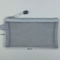 Transparent Mesh Pencil Case Large Capacity Storage Bag Nylon Zip Pencil Bag Office School Supplies Office Supplies