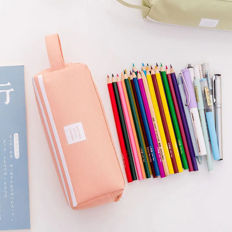Large Capacity Pencil Case Kawaii Stationery Organizer School Office Supplies Back to School Pencil Boxes for Girls Boy