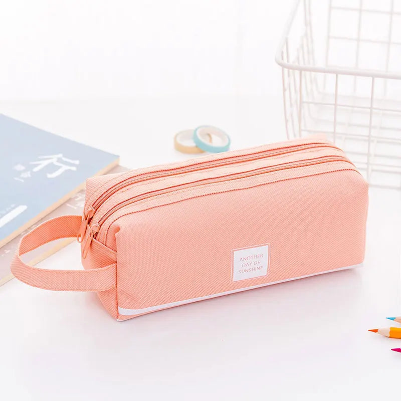 Large Capacity Pencil Case Kawaii Stationery Organizer School Office Supplies Back to School Pencil Boxes for Girls Boy