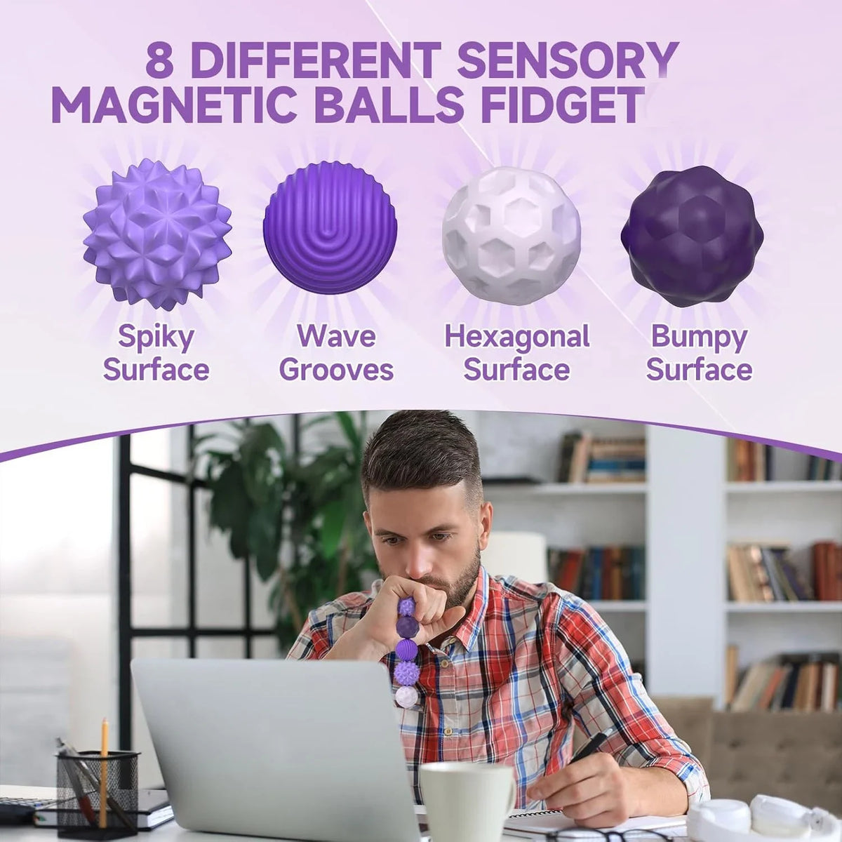 Magnetic Massage Balls Hand Acupuncture Ball Massage Massager Roller for Hand Exercise Physical Therapy