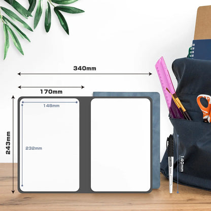 A5 Reusable Whiteboard Notebook Set with Whiteboard Pen Erasing Cloth Leather Memo Pad Weekly Planner Portable Stylish Office