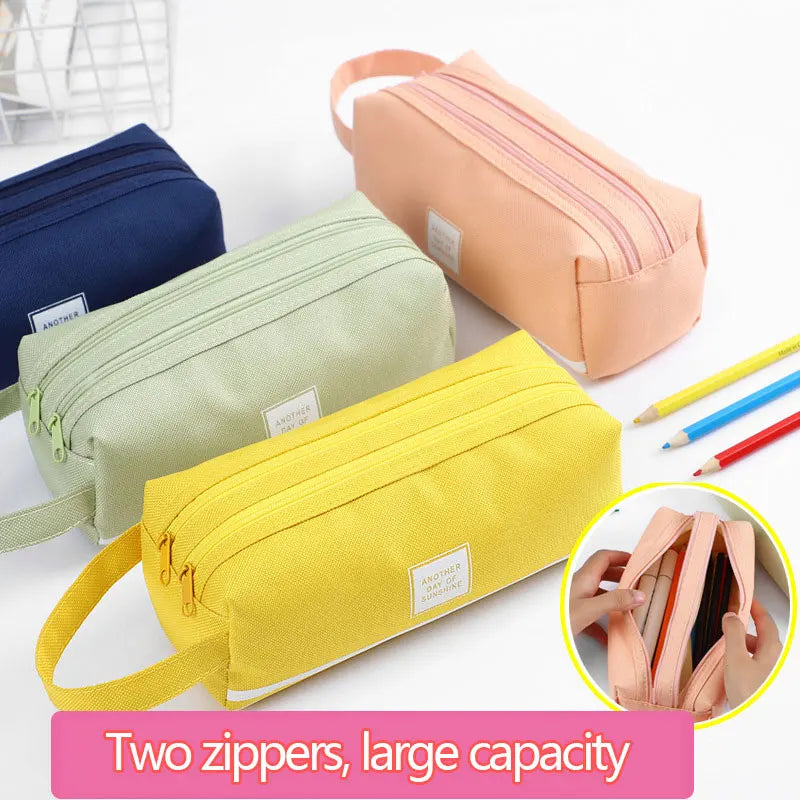 Large Capacity Pencil Case Kawaii Stationery Organizer School Office Supplies Back to School Pencil Boxes for Girls Boy