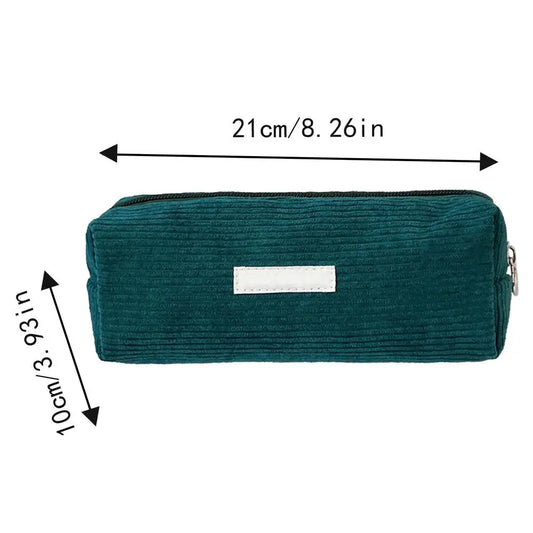 Pencil Bag Large Capacity Simple Cute Pencil Case Large Capacity Multifunctional Canvas Pen Box Desktop Stationery Organizer
