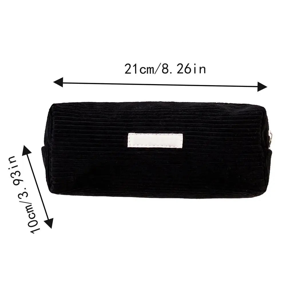 Pencil Bag Large Capacity Simple Cute Pencil Case Large Capacity Multifunctional Canvas Pen Box Desktop Stationery Organizer