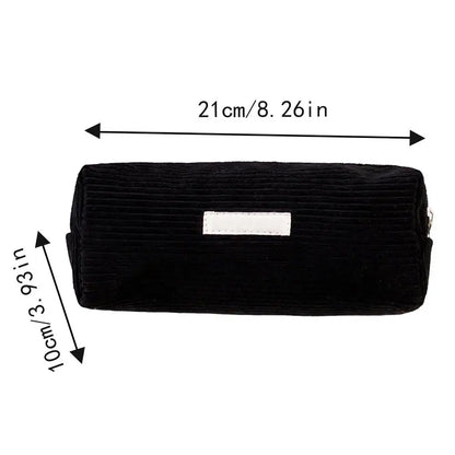 Pencil Bag Large Capacity Simple Cute Pencil Case Large Capacity Multifunctional Canvas Pen Box Desktop Stationery Organizer