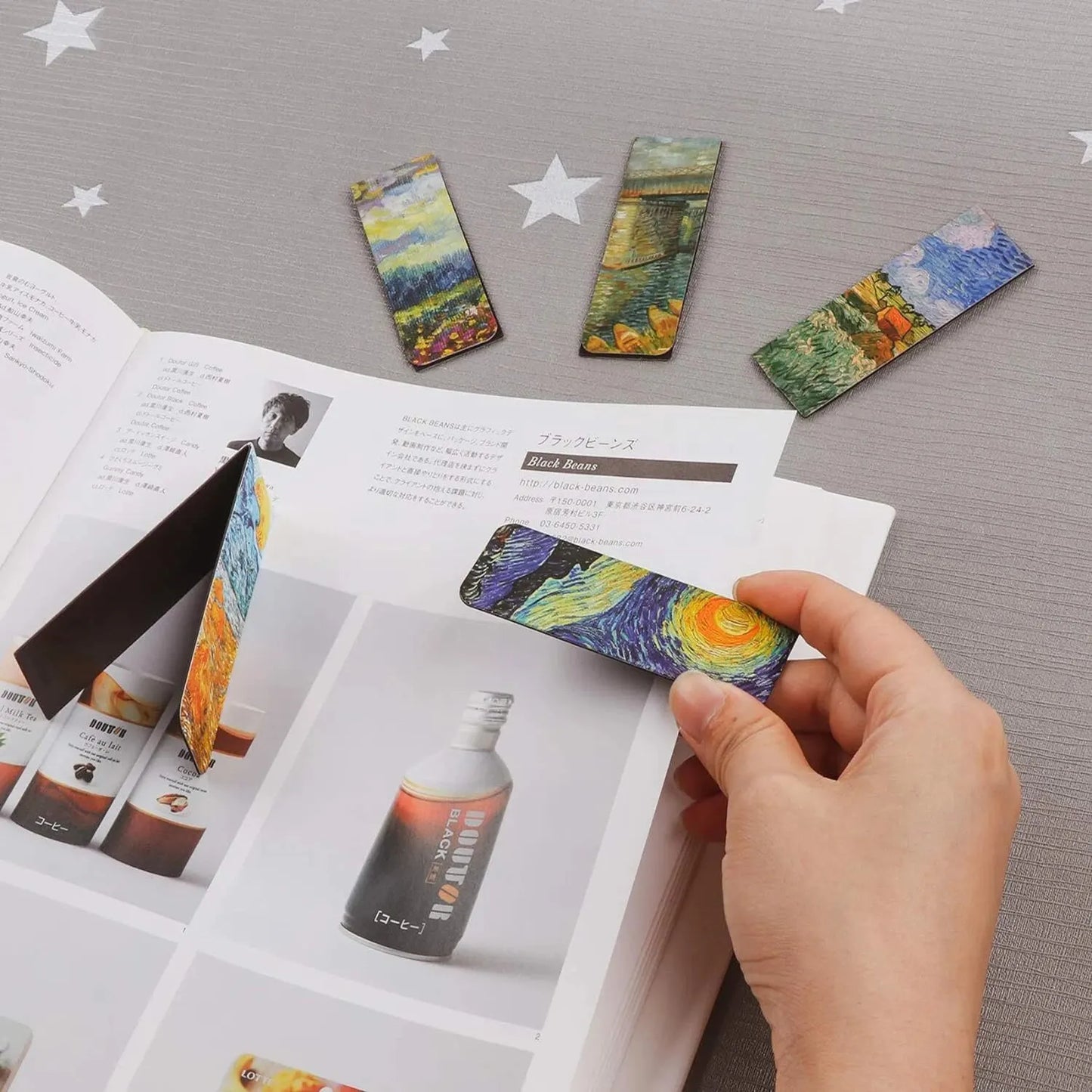 4Pcs Magnetic Bookmarks with Magnet Book Markers Page Clip for Students Teachers School