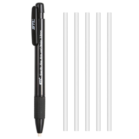 3.8 Mm Eraser Retractable Automatic Pencil Rubber High Precision Eraser Correction Tools with 5 Refill School Office Stationery