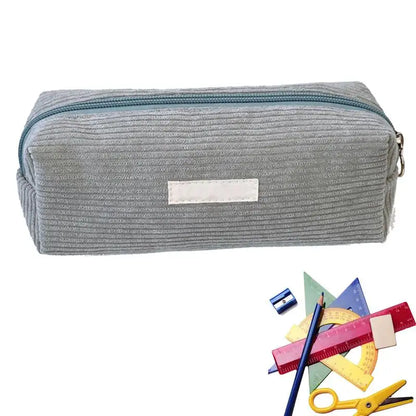 Pencil Bag Large Capacity Simple Cute Pencil Case Large Capacity Multifunctional Canvas Pen Box Desktop Stationery Organizer