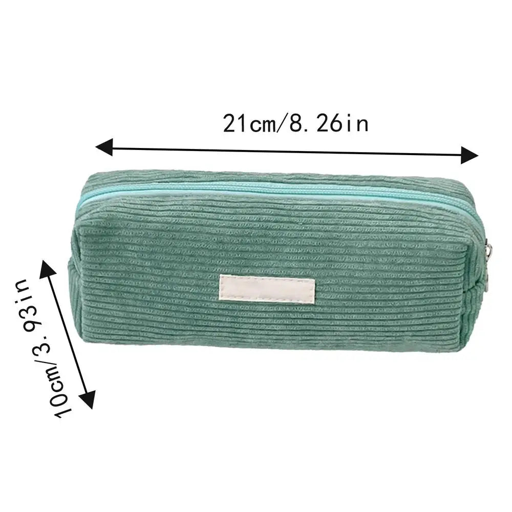 Pencil Bag Large Capacity Simple Cute Pencil Case Large Capacity Multifunctional Canvas Pen Box Desktop Stationery Organizer