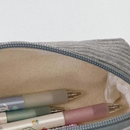 Pencil Bag Large Capacity Simple Cute Pencil Case Large Capacity Multifunctional Canvas Pen Box Desktop Stationery Organizer