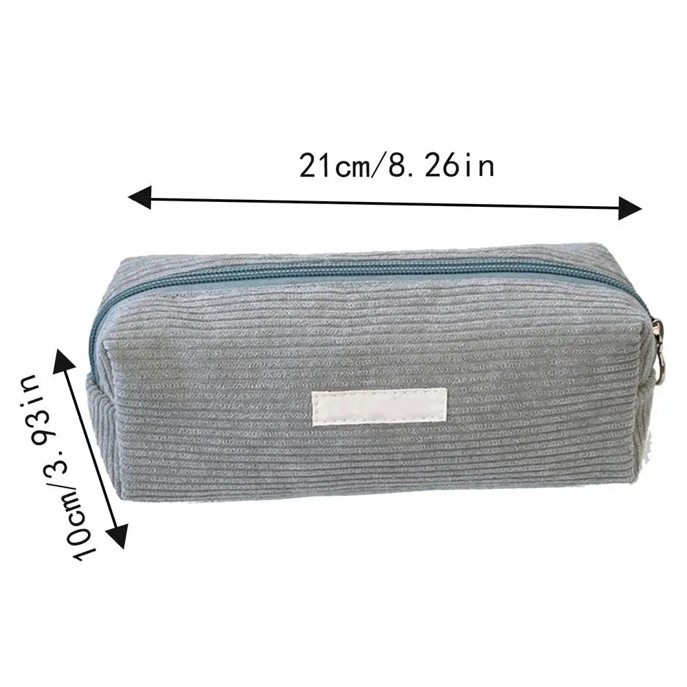Pencil Bag Large Capacity Simple Cute Pencil Case Large Capacity Multifunctional Canvas Pen Box Desktop Stationery Organizer
