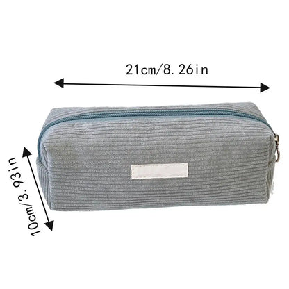 Pencil Bag Large Capacity Simple Cute Pencil Case Large Capacity Multifunctional Canvas Pen Box Desktop Stationery Organizer
