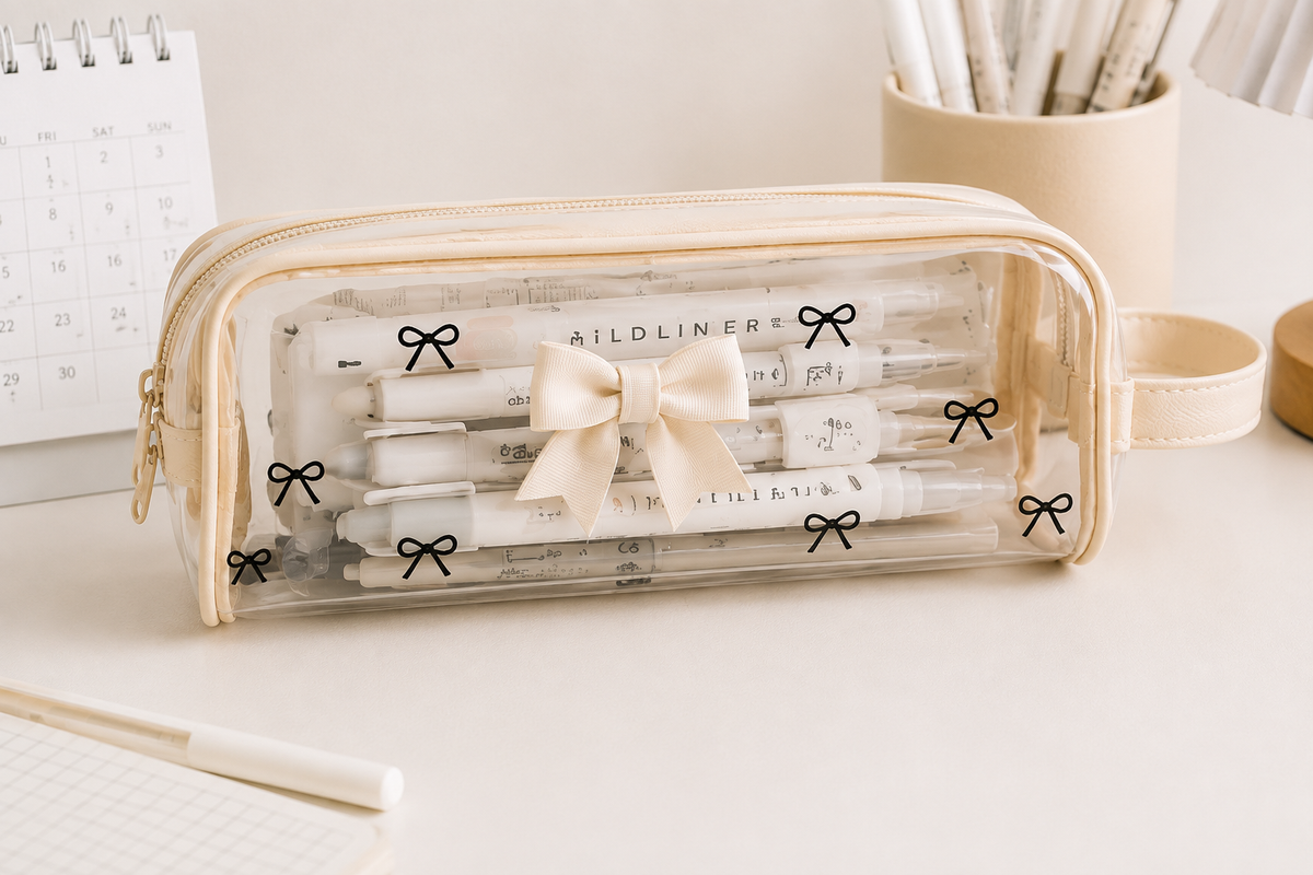 Large Capacity Bow Pencil Case