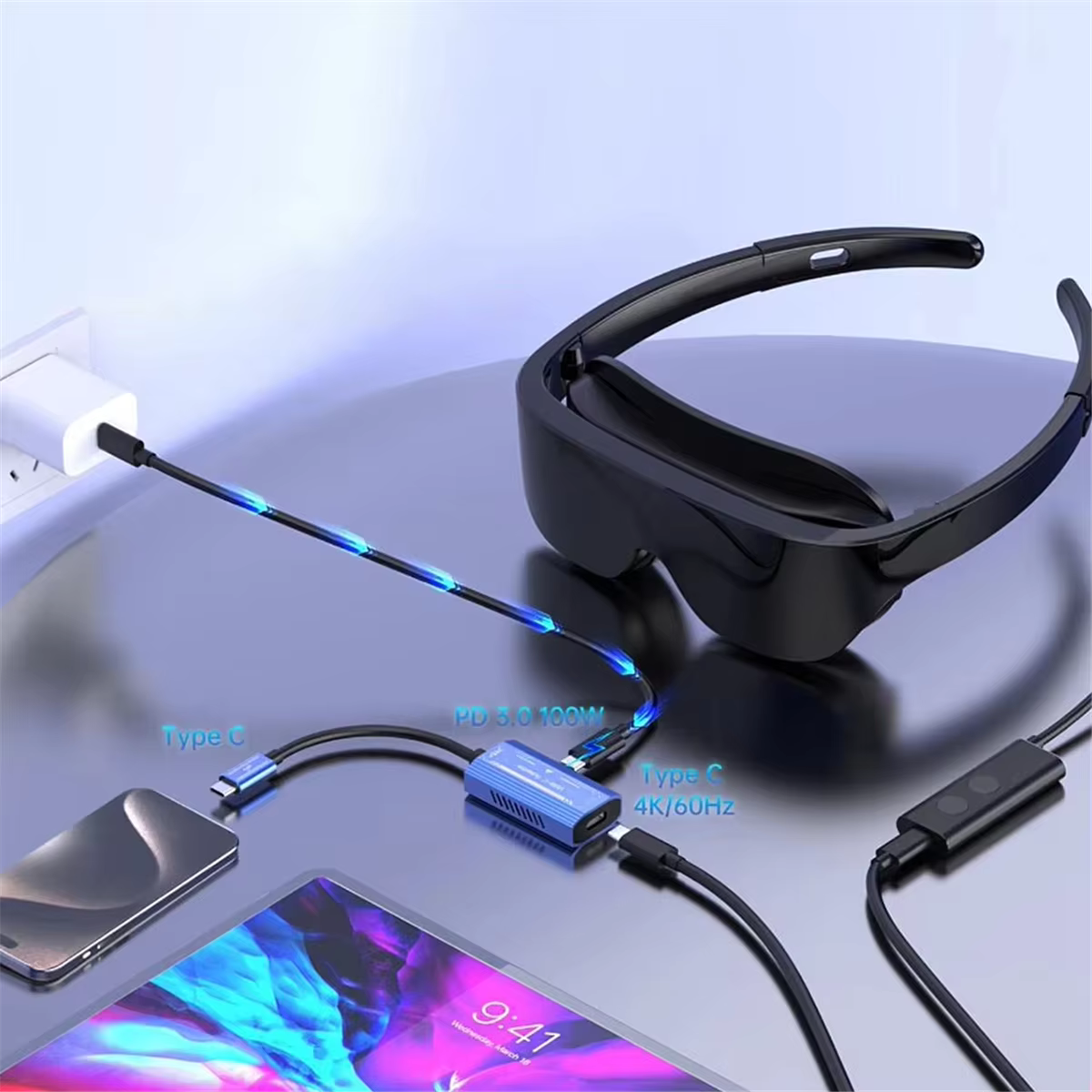 AR Glasses Multi-Device USB-C Adapter