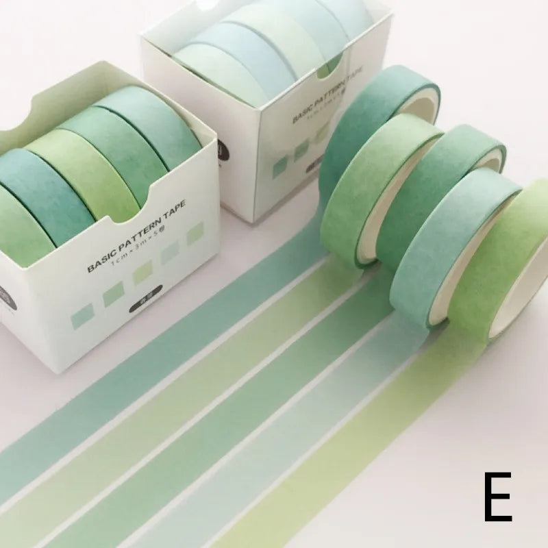 5 Pcs Moon Star Washi Tape Set Adhesive Decoration Stickers for Scrapbooking Diary Stationery School Supplies Starry Night Theme