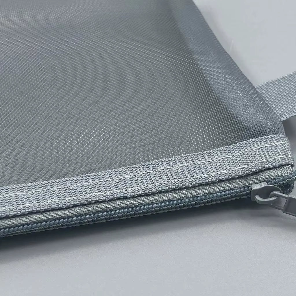 Transparent Mesh Pencil Case Large Capacity Storage Bag Nylon Zip Pencil Bag Office School Supplies Office Supplies