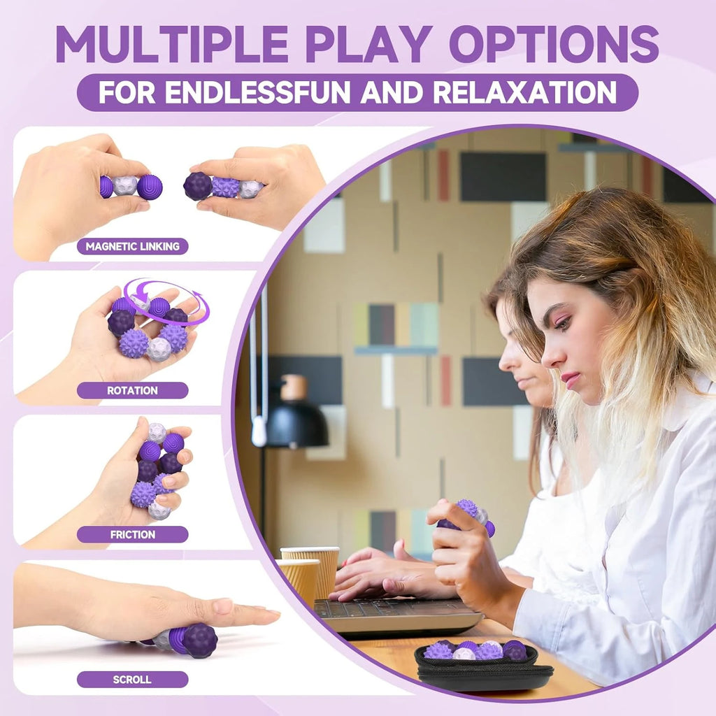 Magnetic Massage Balls Hand Acupuncture Ball Massage Massager Roller for Hand Exercise Physical Therapy