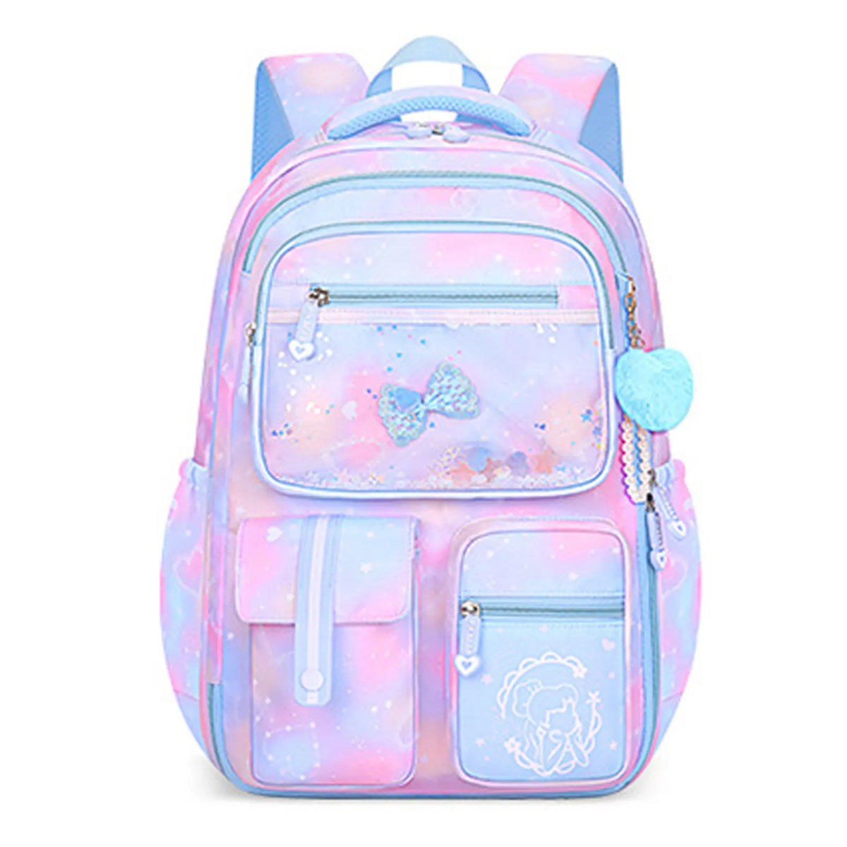 Cute Backpack for Primary School Student Stylish Portable Versatile Bookbag Breathable Preschool Books Bag