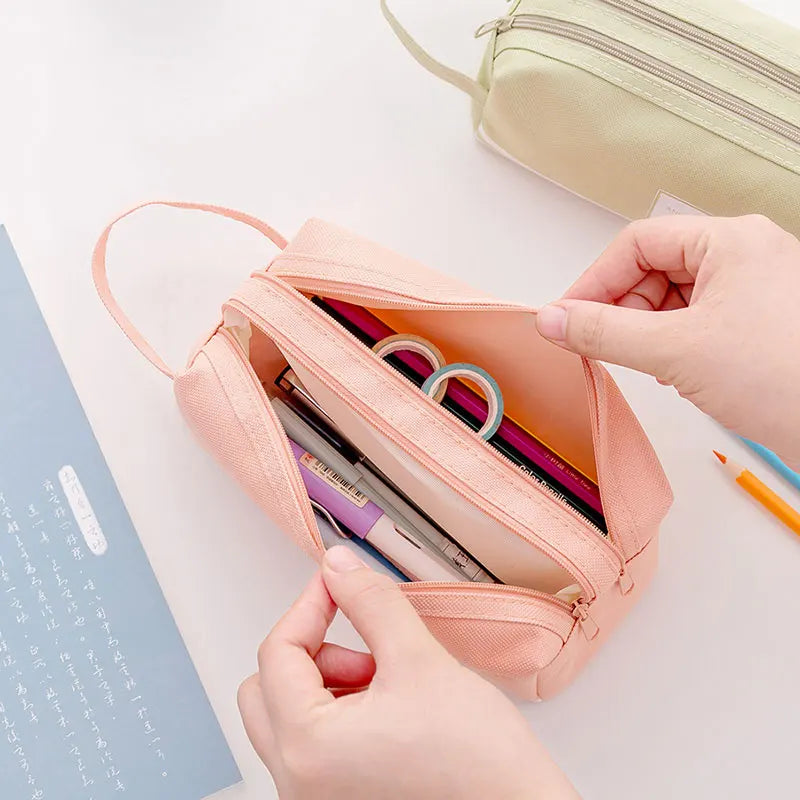 Large Capacity Pencil Case Kawaii Stationery Organizer School Office Supplies Back to School Pencil Boxes for Girls Boy