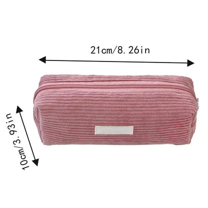 Pencil Bag Large Capacity Simple Cute Pencil Case Large Capacity Multifunctional Canvas Pen Box Desktop Stationery Organizer