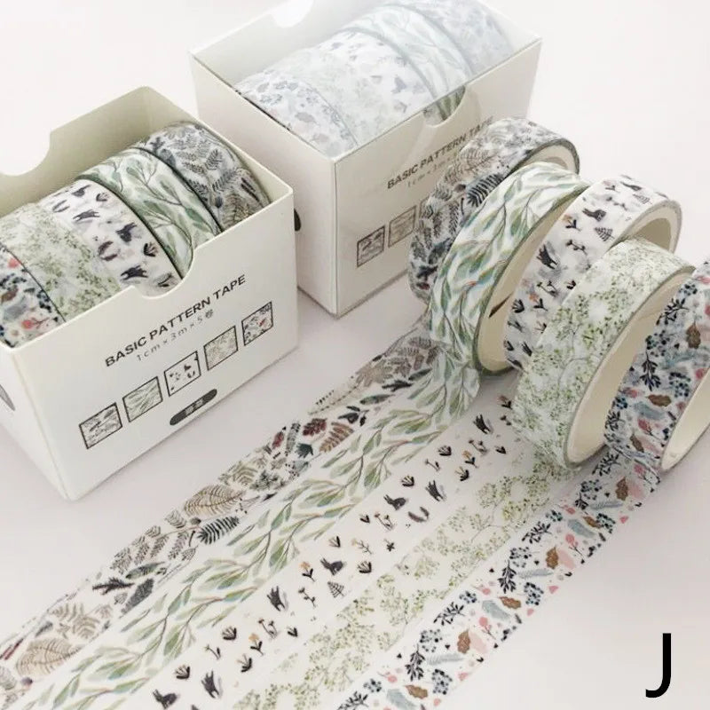 5 Pcs Moon Star Washi Tape Set Adhesive Decoration Stickers for Scrapbooking Diary Stationery School Supplies Starry Night Theme